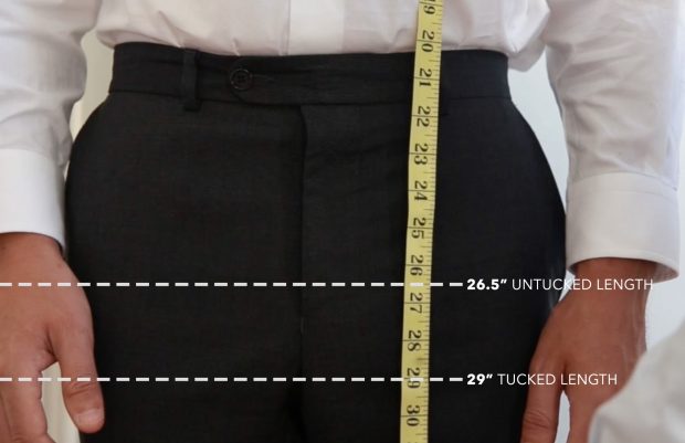 Untucked Vs. Tucked In - A Guide To Dress Shirt Length - measuring up
