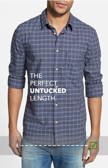 Untucked Vs. Tucked In - A Guide To Dress Shirt Length - perfect length