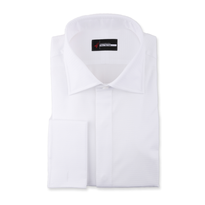 Söktaş Noblesse - White Houndstooth 120s Dress Shirt