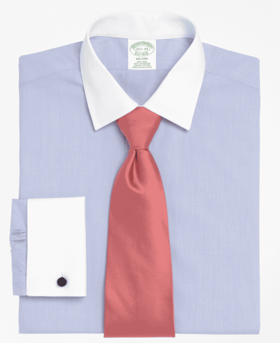 blue contrast collar shirt 