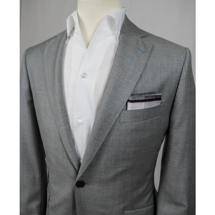 white mens linen shirt with blazer