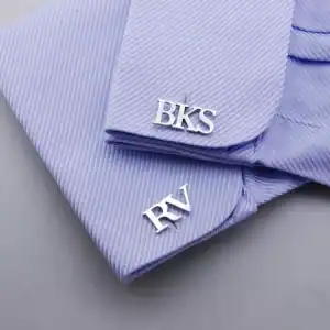 Personalized lavender dress shirts with monogrammed initials BKS and RV, made from high-quality fabric, ideal for formal or professional occasions.
