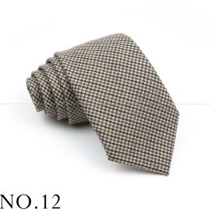 Classic houndstooth patterned men's necktie in beige, black, and white, ideal for formal occasions and professional attire. Perfect accessory for a stylish, sophisticated look.