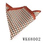 Vibrant geometric patterned bandana with earthy tones ideal for accessories or fashion statements.