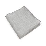 Luxurious light gray high-quality fabric handkerchief for men, ideal for elegant accessories and daily use, featuring durable stitching and classic style.