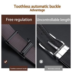 Toothless automatic buckle watch strap for secure fit and comfort, offering free regulation and hassle-free fastening. Designed for durability and ease of use, ideal for daily wear.