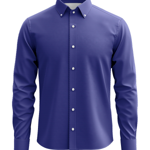 Aron Navy Twill Dress Shirt – 100% Cotton Soft Finish
