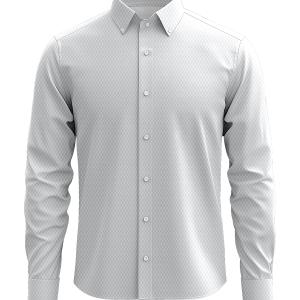 Café Dobby White Dress Shirt – 100% Cotton Easy Care