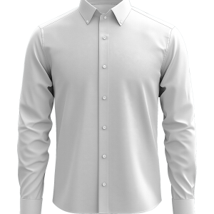 Castle White Stretch Twill Dress Shirt – Cotton Blend Soft Finish