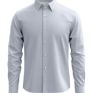 Striped men's dress shirt with button-down collar, made from high-quality fabric, ideal for business and casual wear. Perfect for a polished, professional look.