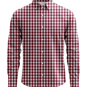Classic red and white gingham check button-down shirt for men, stylish and versatile casual wear. Perfect for everyday outfits, business casual, or outdoor activities, made from high-quality fabric.