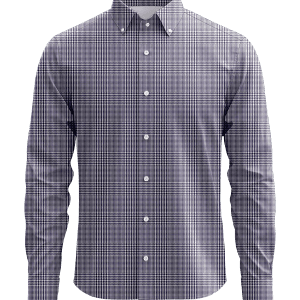 Classic men's plaid button-up shirt with a structured collar and long sleeves, perfect for casual and business casual wear, made from high-quality fabric for comfort and style.