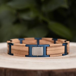 Maple Blue Edge Wooden Bracelet