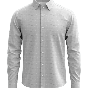 Harley White Oval Jacquard Dress Shirt – 100% Cotton Easy Care