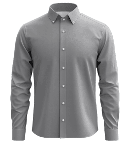 Hilton Plus Steel Grey Poplin Dress Shirt – 100% Cotton Easy Care