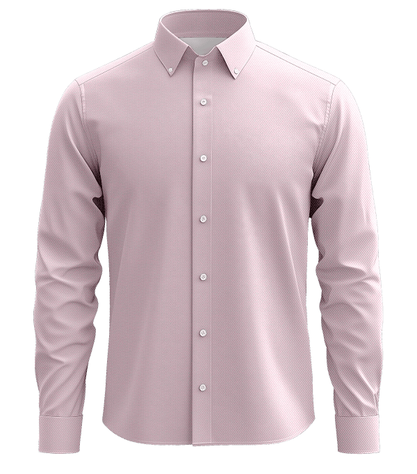 Men's pink button-up dress shirt, tailored and stylish, suitable for professional attire or formal occasions. Perfect for a polished and sophisticated look.