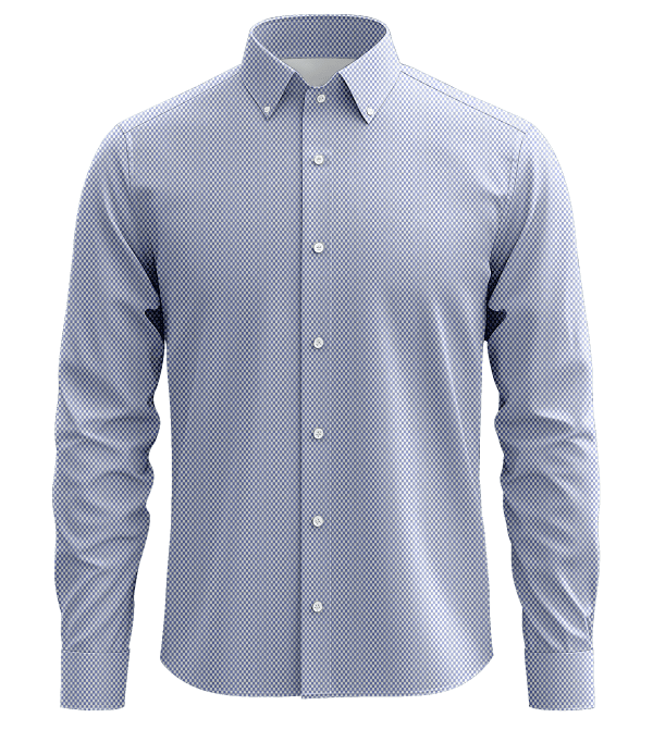 Men's long-sleeve dress shirt with a classic button-down collar, crafted from high-quality fabric, ideal for professional and formal occasions. Perfect for stylish office wear or elegant events.