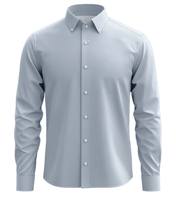 1. Classic light gray men's dress shirt with button-down collar, long sleeves, and stylish fit for professional or formal occasions.