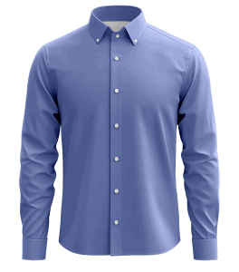 Savoy Solid Blue Poplin Dress Shirt – 100% Cotton Easy Care