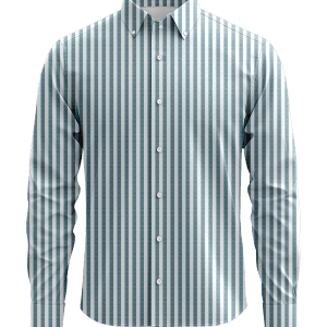 Multicolor striped men's dress shirt with button-down collar, ideal for formal and casual occasions, crafted from high-quality fabric.