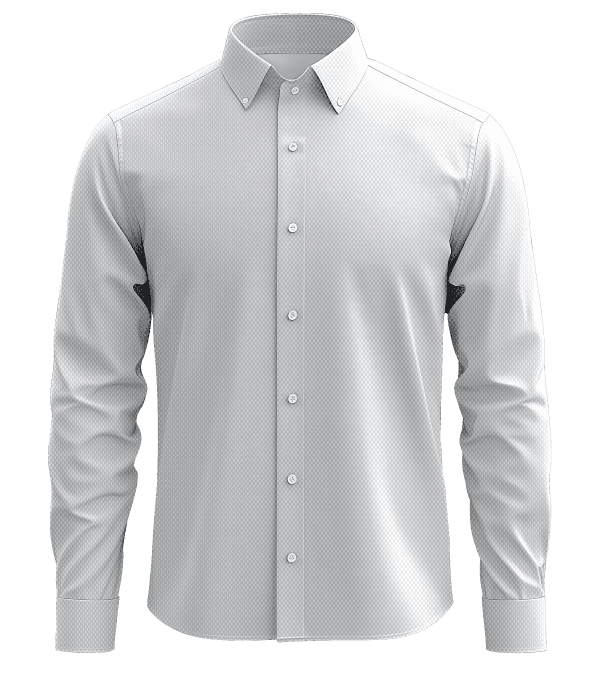 1. Classic white men's dress shirt with button-down collar, ideal for business or formal occasions, featuring a crisp and clean design.