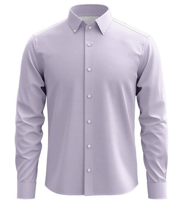 Classic men's dress shirt in light purple with a subtle checkered pattern, perfect for office or formal wear. Crafted with premium fabric for comfort and style.