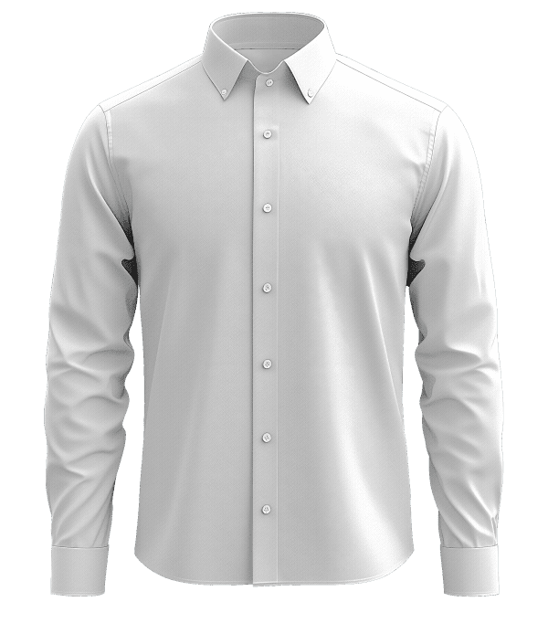 Sophisticated white dress shirt with button-down collar, perfect for professional and formal occasions, featuring classic tailoring and versatile style components.
