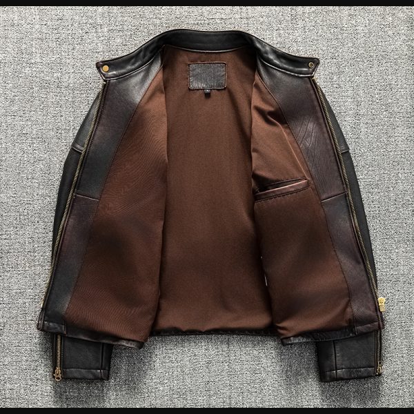 Men's Genuine Horsehide Leather Motorcycle Jacket - DeoVeritas